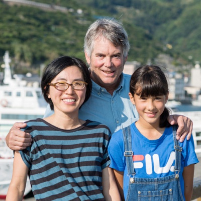 ハンフリー ロスさん(63歳)山本 千智さん(45歳)心さん(12歳)
